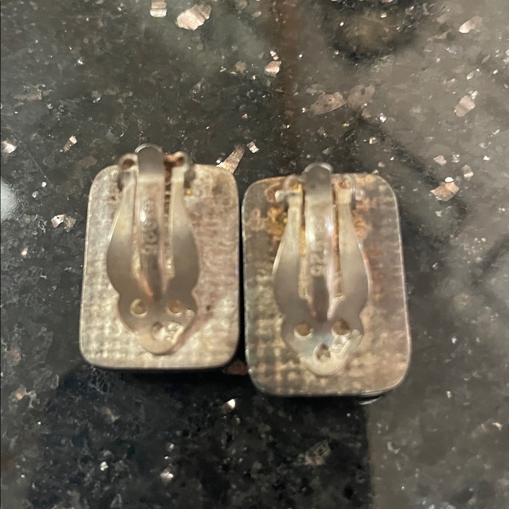 Rectangular Amber Earrings - image 8